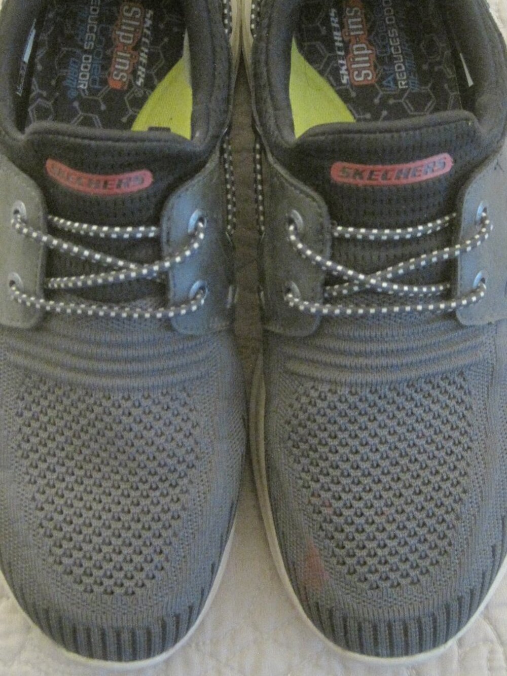 SKECHERS MEN'S LAWSON SLIP-INS CHARCOAL GRAY SNEAKER BOAT SHOES 8.5 $89.99